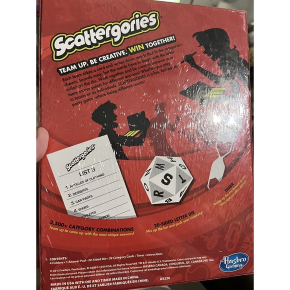 Scattergories Game by Hasbro Gaming 2013 NEW In Sealed Shrink Wrap - Picture 2 of 3